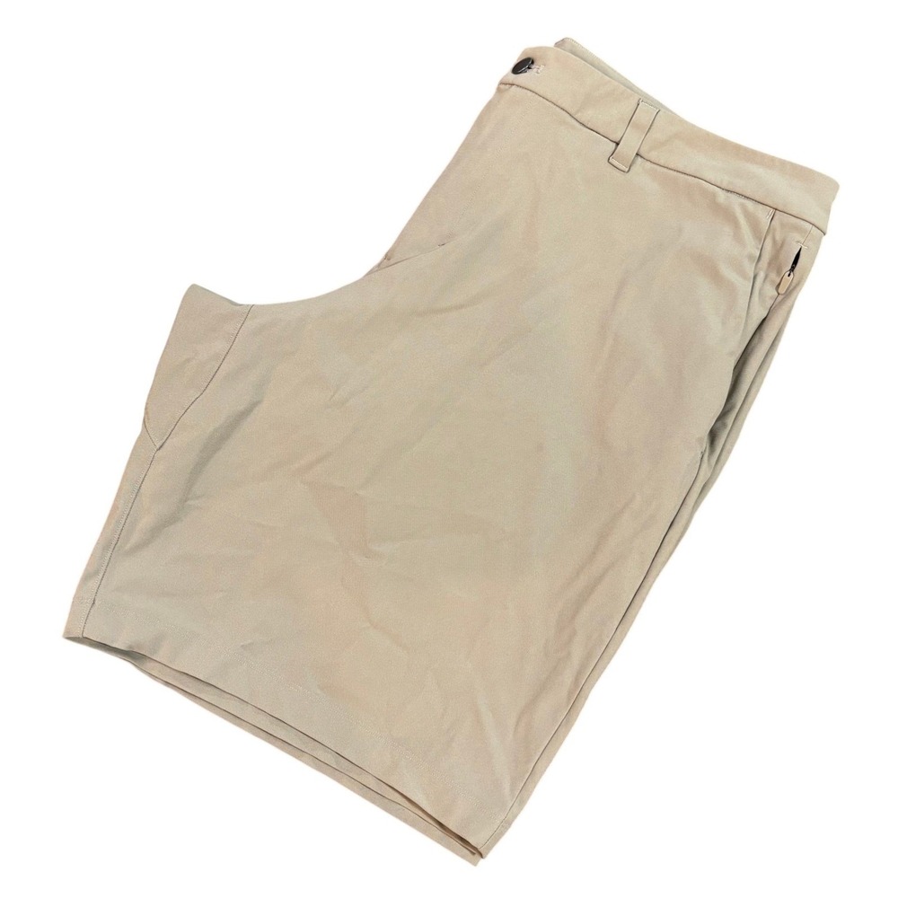 Lululemon Commission Shorts Mens 38 Khaki Tan Chino Golf Active Casual